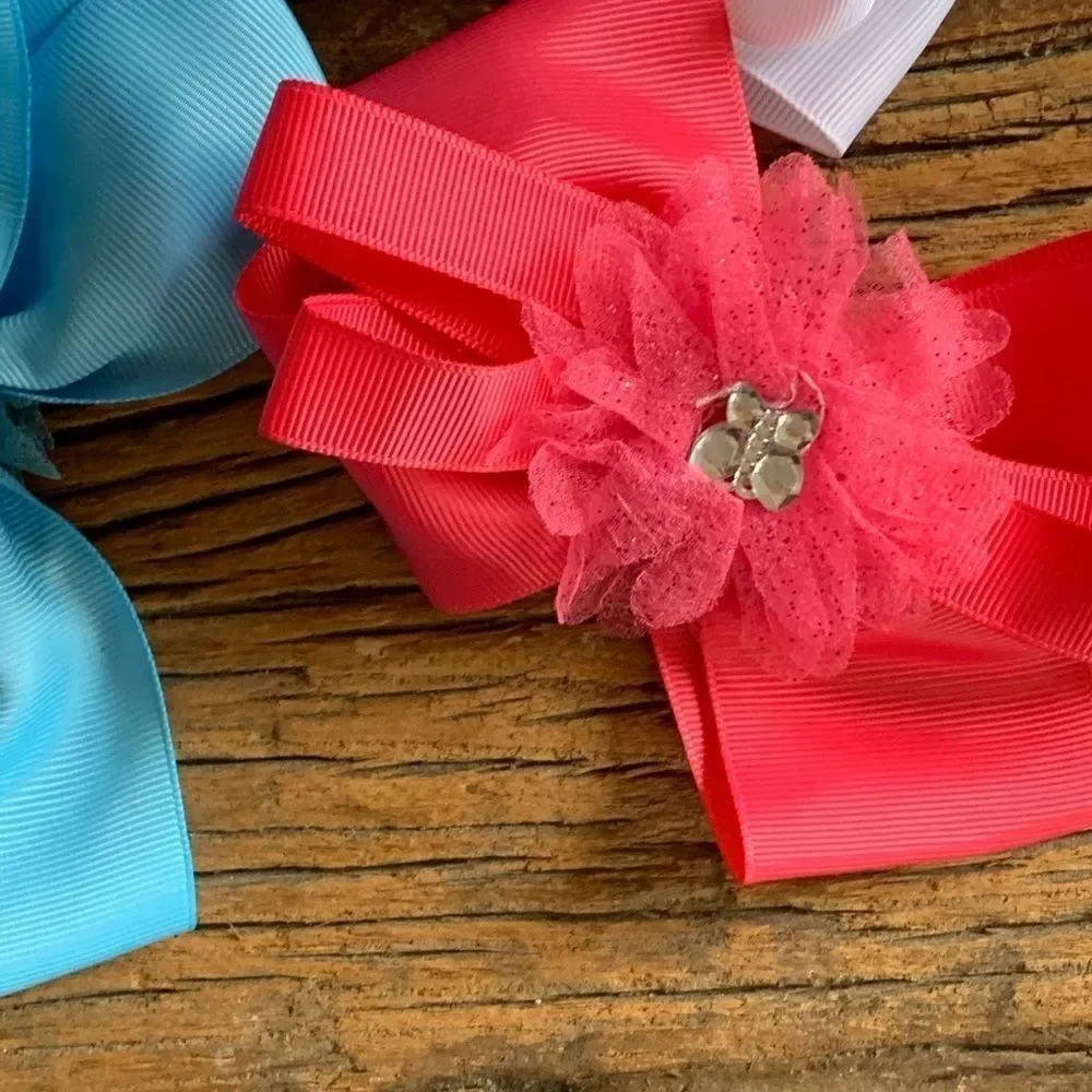 Oversized girl  baby hair bows 5 pc bundle